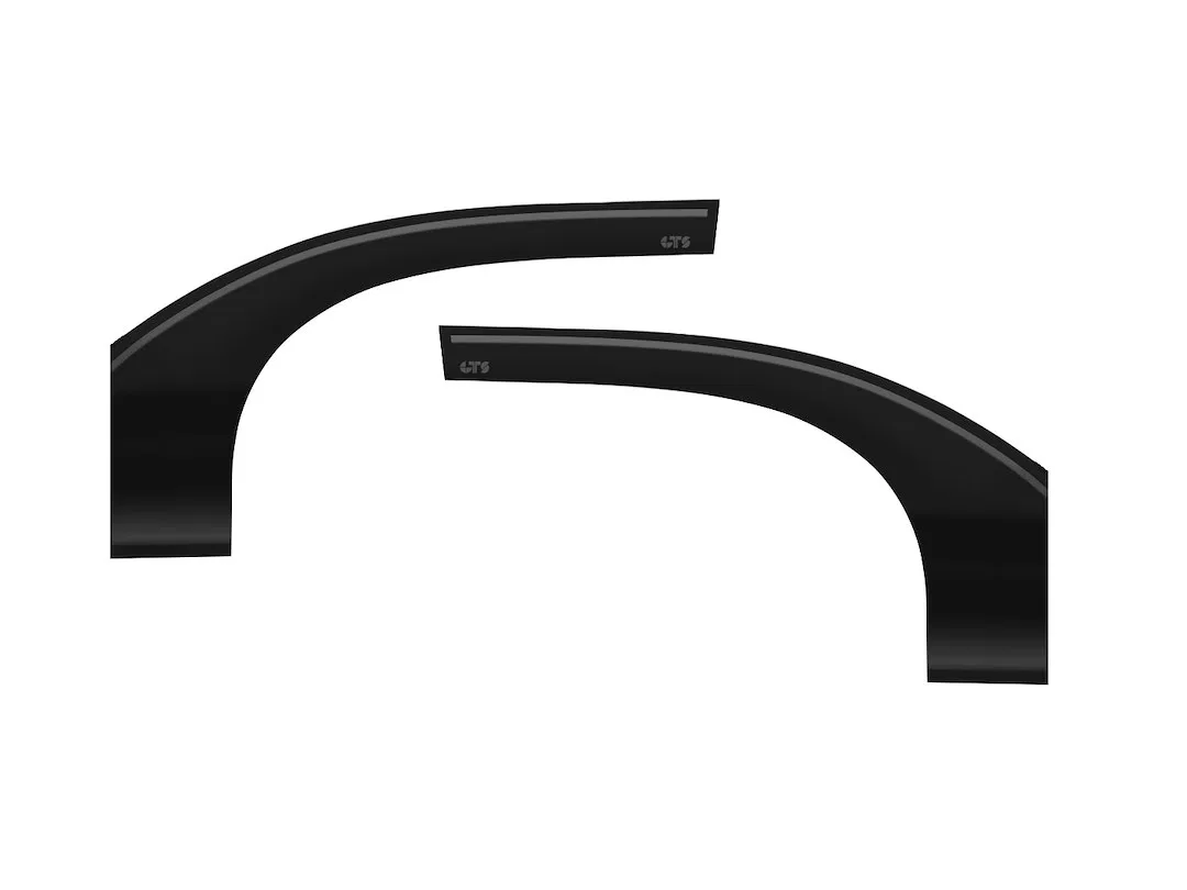 82190S – GT STYLING Rainguard, Extended Bubble Design Tape-On Smoke Acrylic Set Of 2